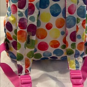 Totto Kids Colorful Polka Dot Backpack Laptop Compartment  2 Adjustable Straps